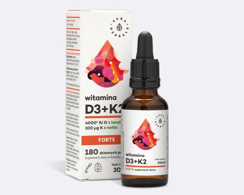 Witamina D3+K2 Aura Herbals
