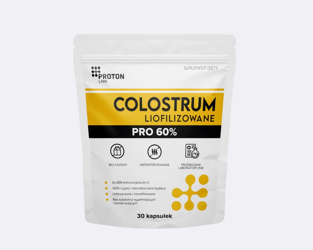 Colostrum PRO 60% IgG 1100mg liofilizowane