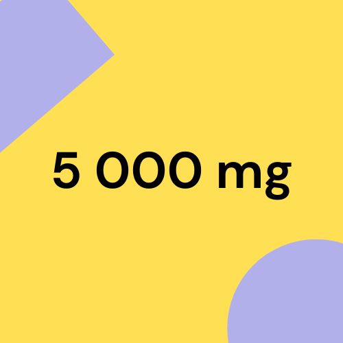 Grafika z napisem 5000 mg
