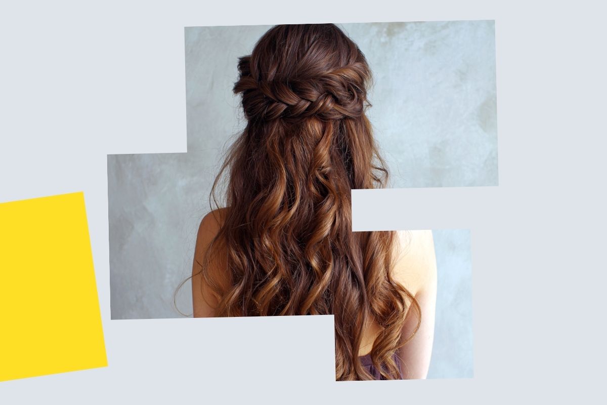 Kobieta zapuszcza długie, gęste włosy, dlatego suplementuje kolagen