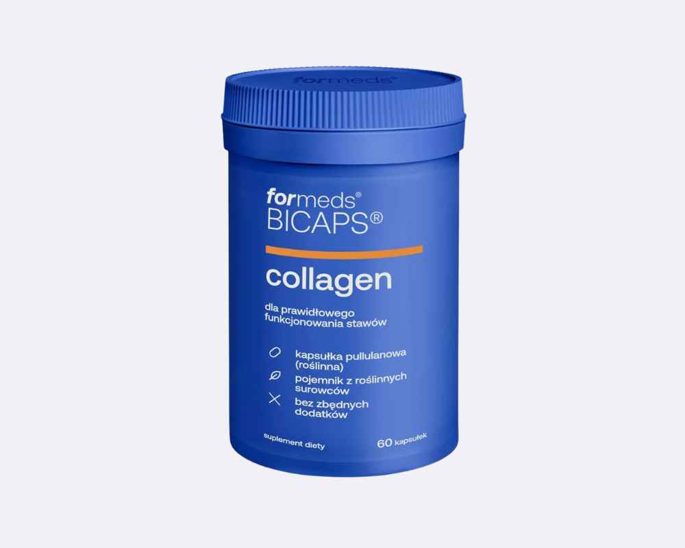 Zdjęcie przedstawia opakowanie produktu ForMeds BICAPS® collagen